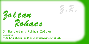 zoltan rohacs business card